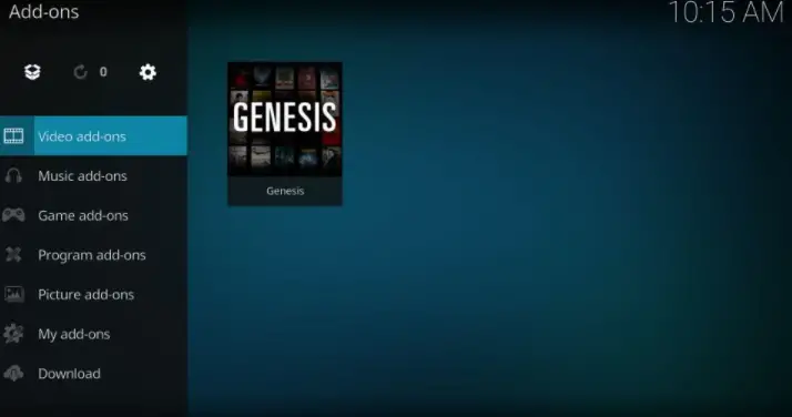 genesis homescreen