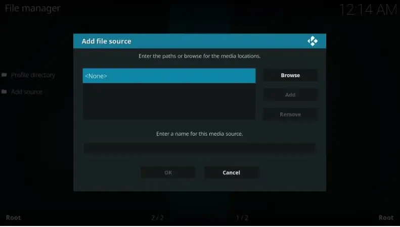 kodi add file source