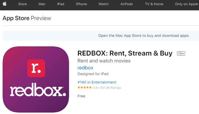 Red Box on Apple App Store