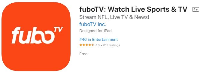 fubo tv on app store