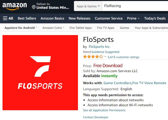 FloSports on Amazon App Store
