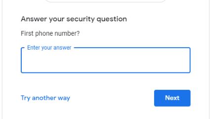 Answer the Security Questions