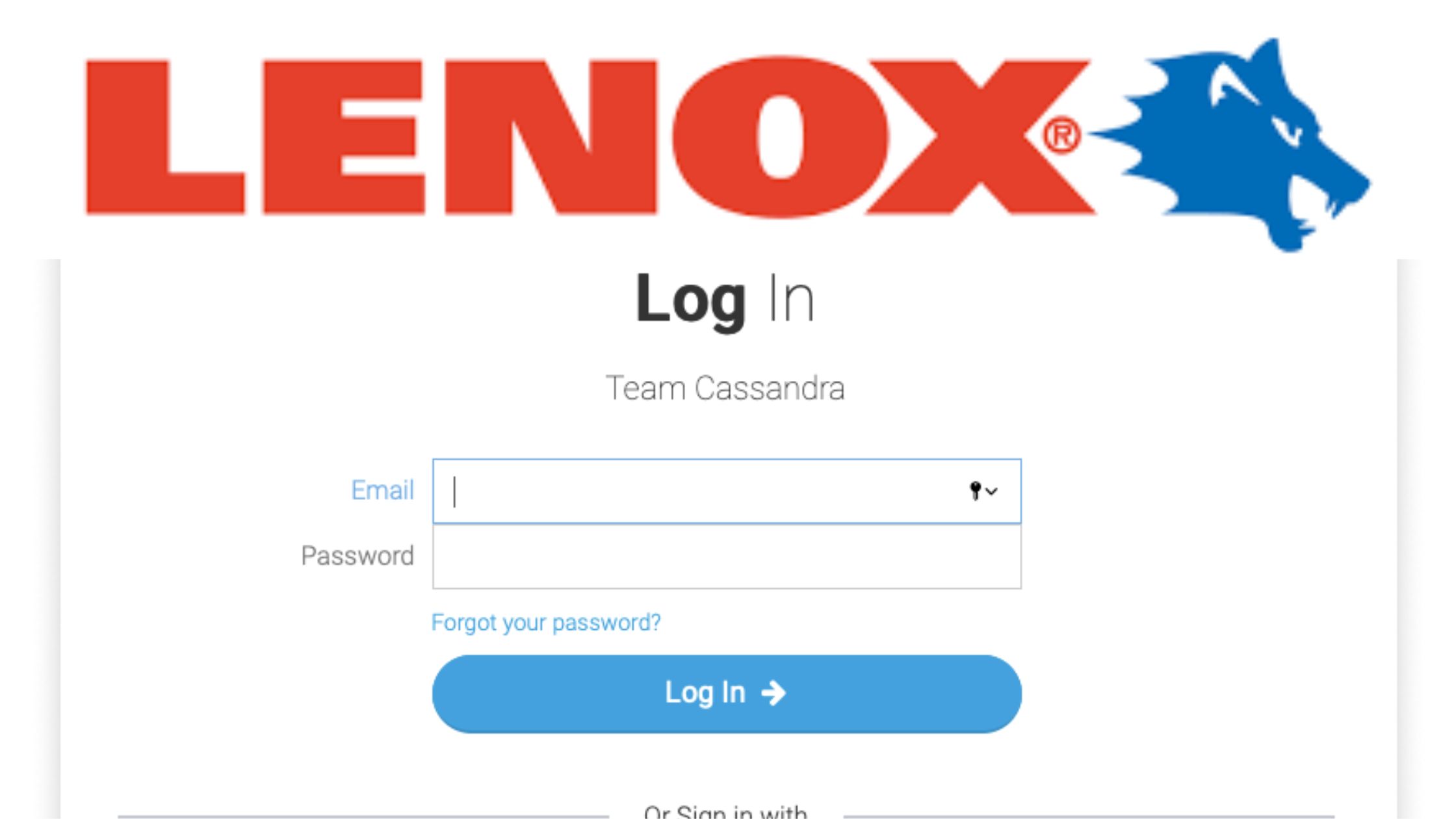 Lenox log in account